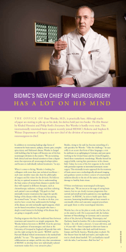 BIDMC`s new ChIef of neurosurgery