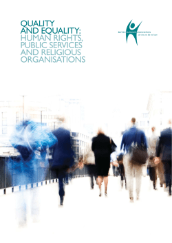 Quality and Equality: Human Rights, Public Services and Religious