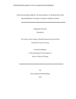 Intra-Rater Reliability of Diagnostic Ultrasound