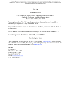 Crop Rotation on Organic Farms - Sustainable Agriculture Research