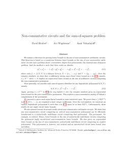 Non-commutative circuits and the sum-of