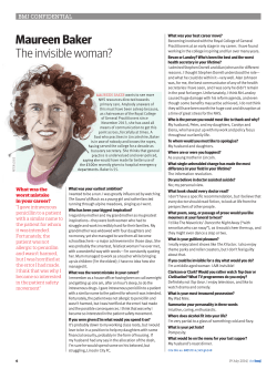 Maureen Baker The invisible woman ?