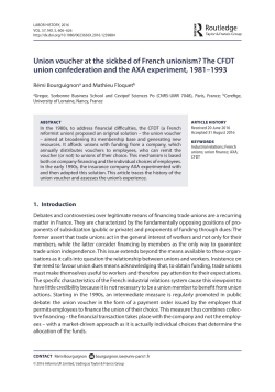 Union voucher at the sickbed of French unionism?