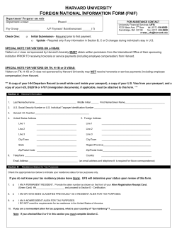 FNIF - Harvard SEAS - Harvard University