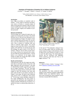 Evolution of Production of Astatine-211 in Orl&eacute;ans Cyclotron