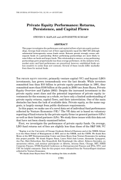 Private Equity Performance: Returns