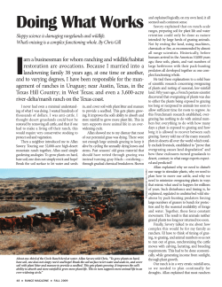 Doing What Works, Chris Gill, Range Magazine