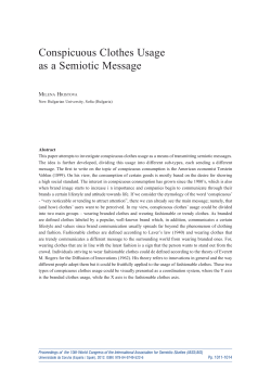 Conspicuous clothes usage as a semiotic message