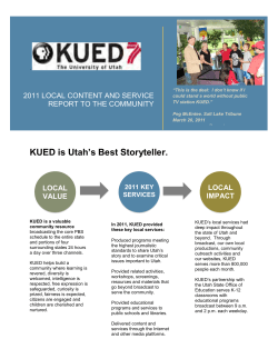 KUED is Utah`s Best Storyteller.