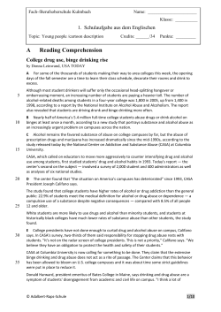 College drug use, binge drinking rise - BSZ