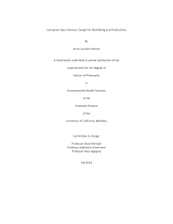 Computer Input Devices: Design for Well