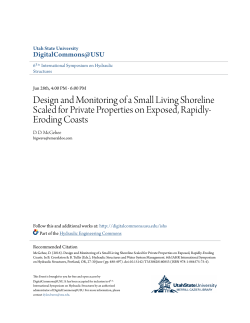 Design and Monitoring of a Small Living Shoreline Scaled for