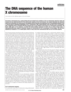 The DNA sequence of the human X chromosome