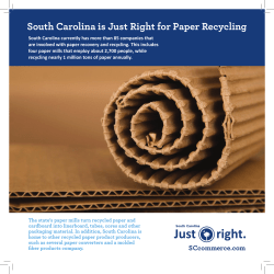 Paper Recycling - S.C. Department of Commerce