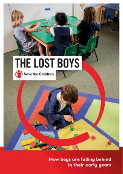 The lost boys: how boys are falling behind in their early years