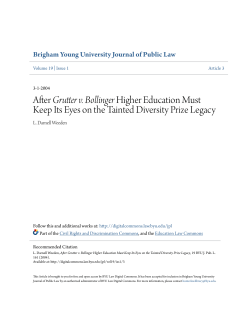 After Grutter v. Bollinger Higher Education Must Keep Its Eyes on the