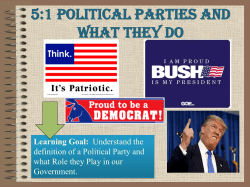 5:1 Political Parties and What They Do