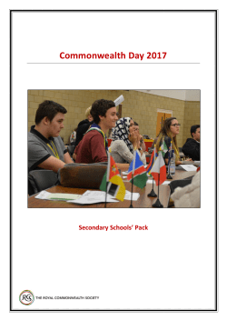 Secondary schools pack - Royal Commonwealth Society