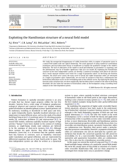 Exploiting the Hamiltonian structure of a neural