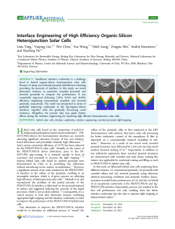 Interface Engineering of High Efficiency Organic