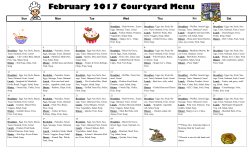 February, 2017 Menu - Courtyard of Loveland