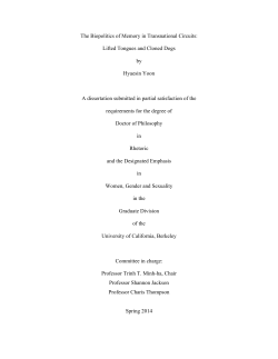 The Biopolitics of Memory in Transnational Circuits