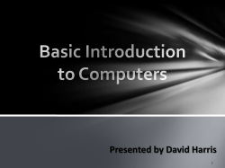 Basic Introduction to Computers