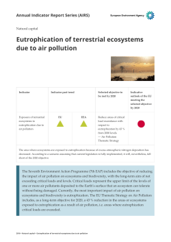 Eutrophication of terrestrial ecosystems due to air pollution