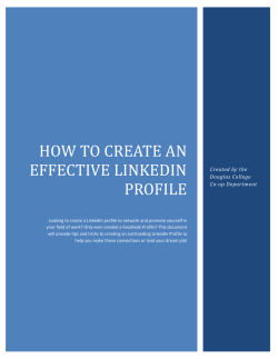 How to create an effective linkedin profile