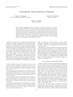 Assessing the Causal Structure of Function