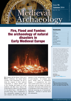 Fire, Flood and Famine: the archaeology of natural disasters in Early