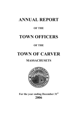 annual report town officers town of carver