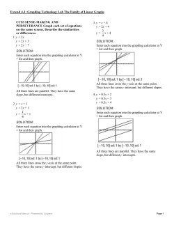 CCSS SENSE-MAKING AND PERSEVERANCE Graph each set of