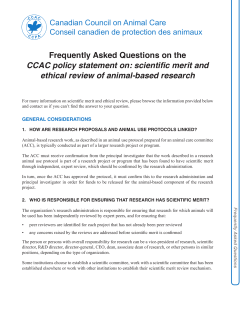 scientific merit and ethical review of animal