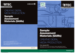 Sample Assessment Materials (SAMs) - Edexcel