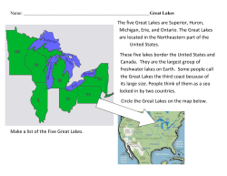 The five Great Lakes are Superior, Huron, Michigan, Erie, and