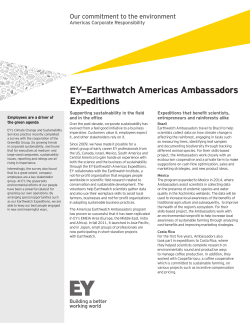 EY&mdash;Earthwatch Americas Ambassadors Expeditions