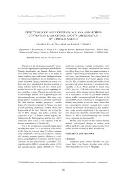 effects of sodium fluoride on dna, rna and protein contents in liver of