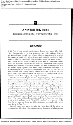 A new deal body politic: Landscape, labor, and the Civilian