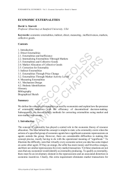 Economic Externalities