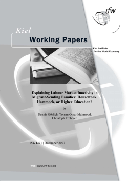 Explaining Labour Market Inactivity in Migrant