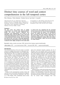 Distinct time courses of word and context comprehension in
