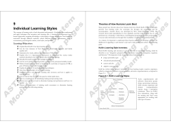 9 Individual Learning Styles