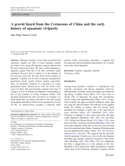 A gravid lizard from the Cretaceous of China and the early history of