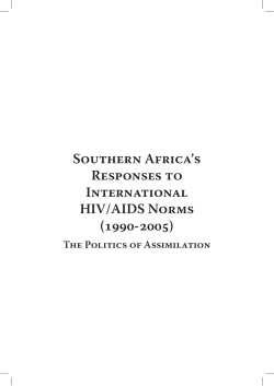 Southern Africa`s Responses to International HIV/AIDS Norms