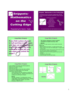 If you fold a piece of paper in half and then in half again and then cut