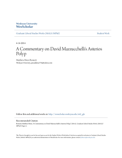 A Commentary on David Mazzucchelli`s Asterios Polyp