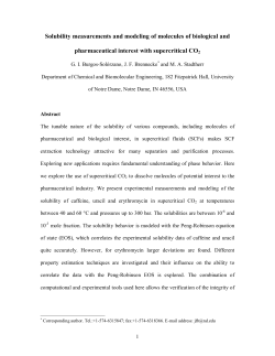 Solubility measurements and modeling of molecules of biological