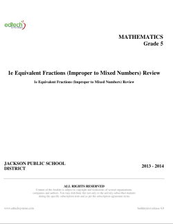 (Improper to Mixed Numbers) Review