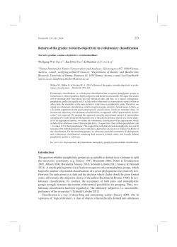 Return of the grades: towards objectivity in evolutionary classification